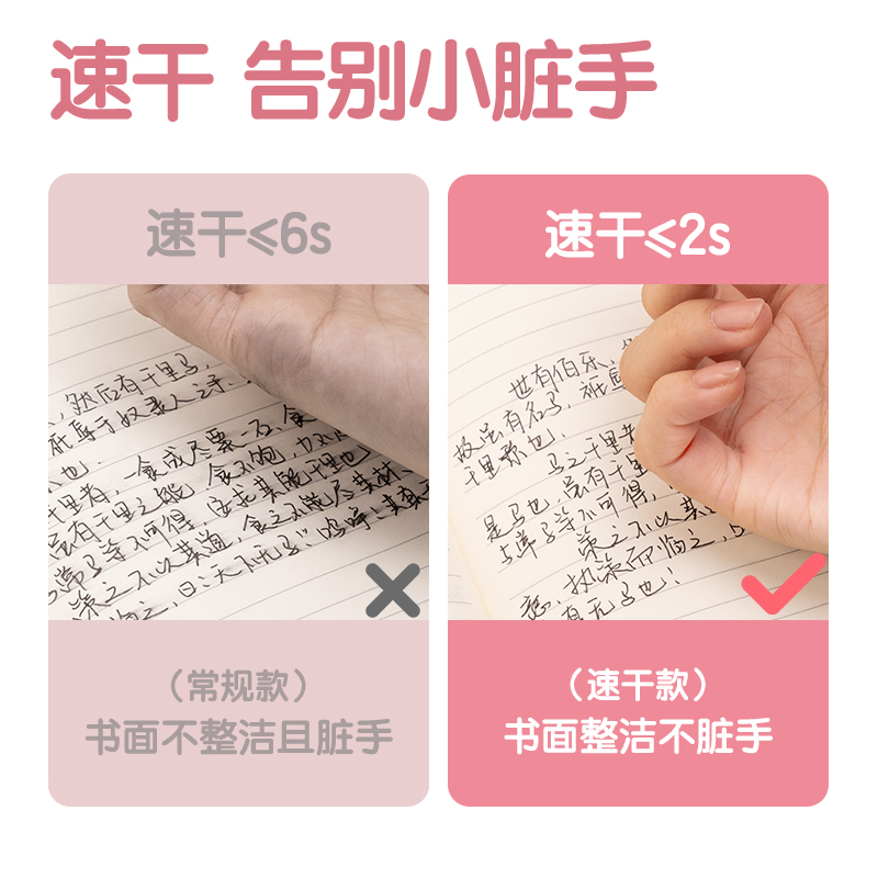 得力SA334速干按動(dòng)學(xué)生中性筆0.5mm高品質(zhì)針管(黑)(支)
