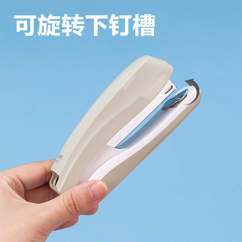得力0350_12#桌面訂書機(jī)(乳白)(盒)