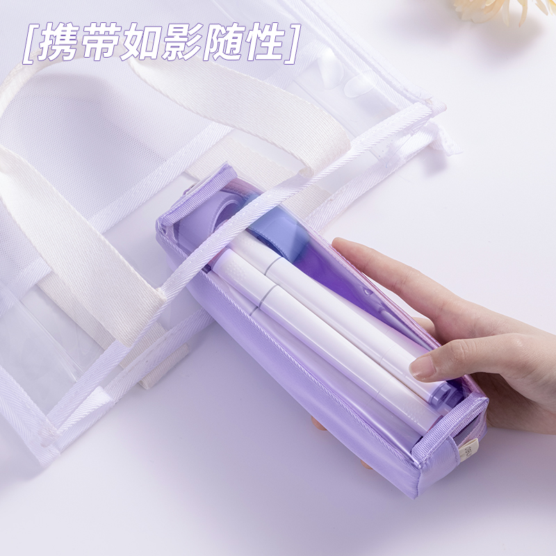 得力66683A少女心博物館小方包多用途筆袋(米-少女心博物館)(個(gè))