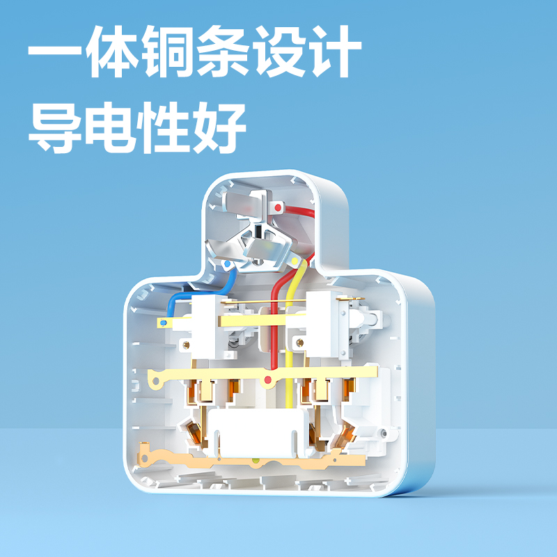 得力LU5007品字型插座_2組_彩盒(白)(個)