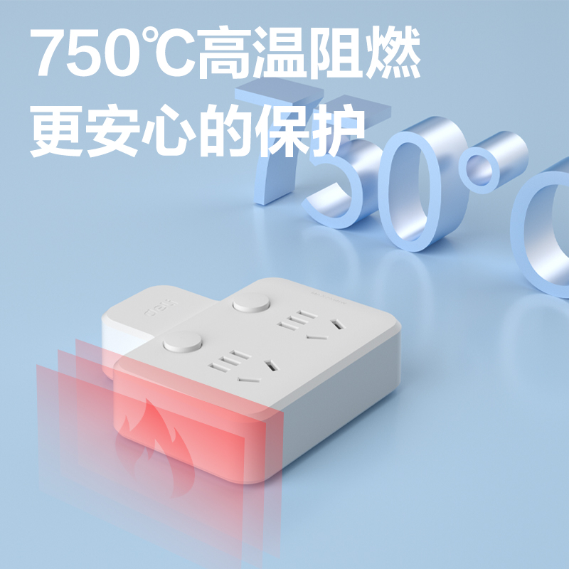 得力LU5007品字型插座_2組_彩盒(白)(個)