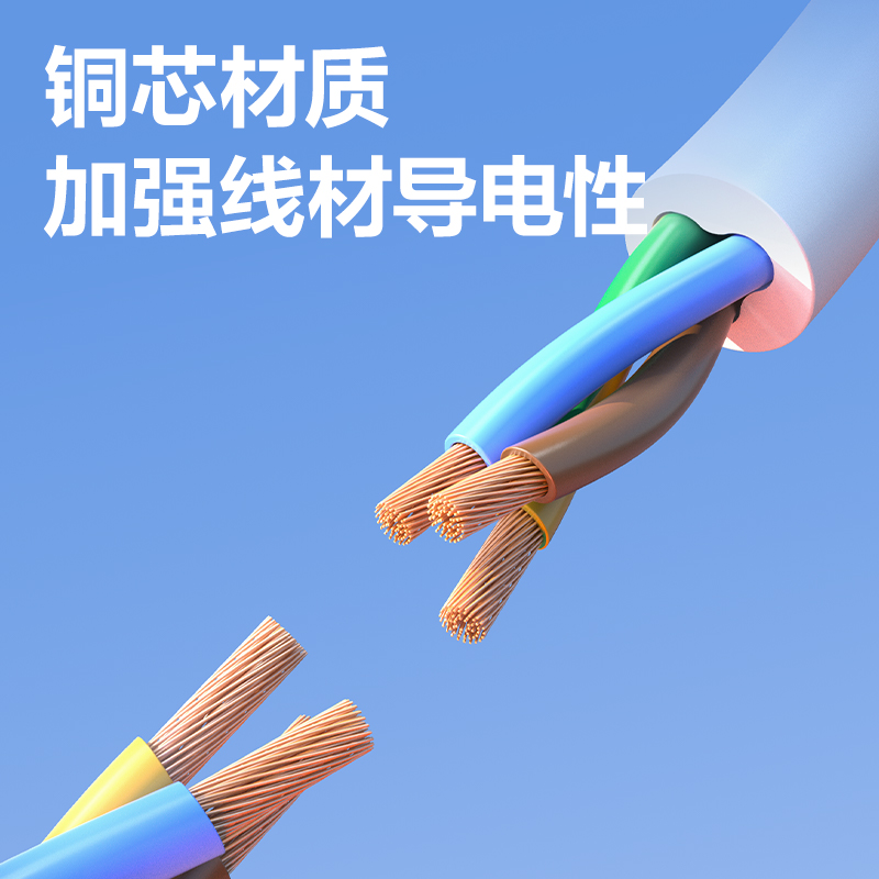 得力LX4201(1.5)16A大功率插座_1組_1.5米_彩盒裝(白)(個(gè))