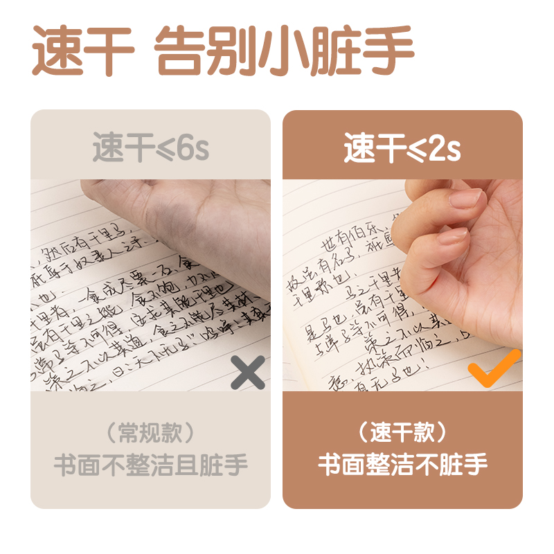 得力SA304下腰女孩速干按動IP中性筆0.5mm(黑)(支)