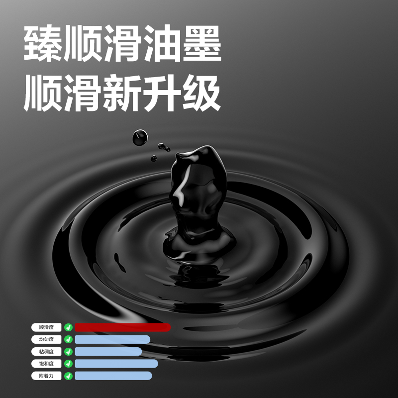 得力A9-05臻順滑金屬按動簽字中性筆0.5mm(花青色)(1支/盒)