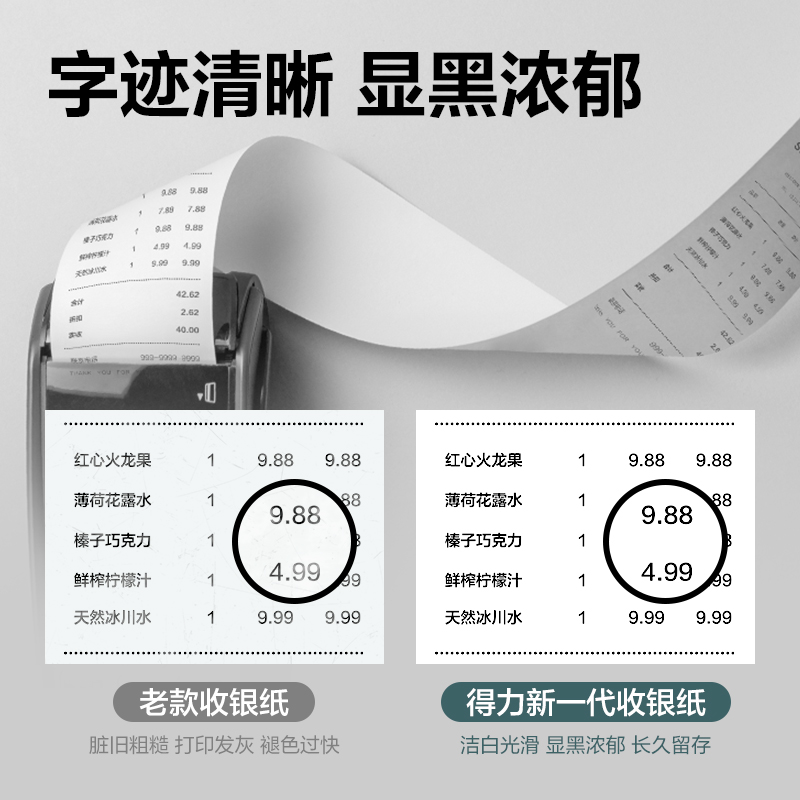 得力ZS154塞納河實(shí)惠裝收銀紙80*50型(混)(100卷/箱)
