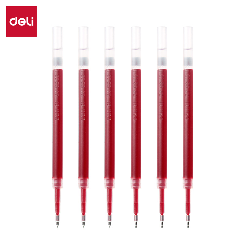 得力SE195糾錯秒干中性筆替芯0.5mm按動ST頭(紅)(支)