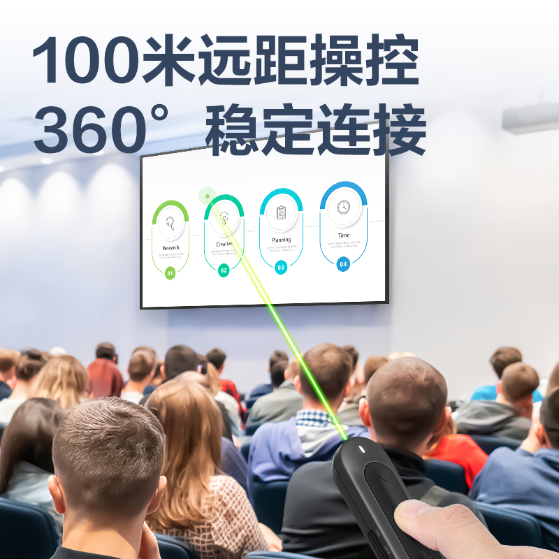 得力MA100U-GL激光翻頁(yè)筆(深灰)(支)
