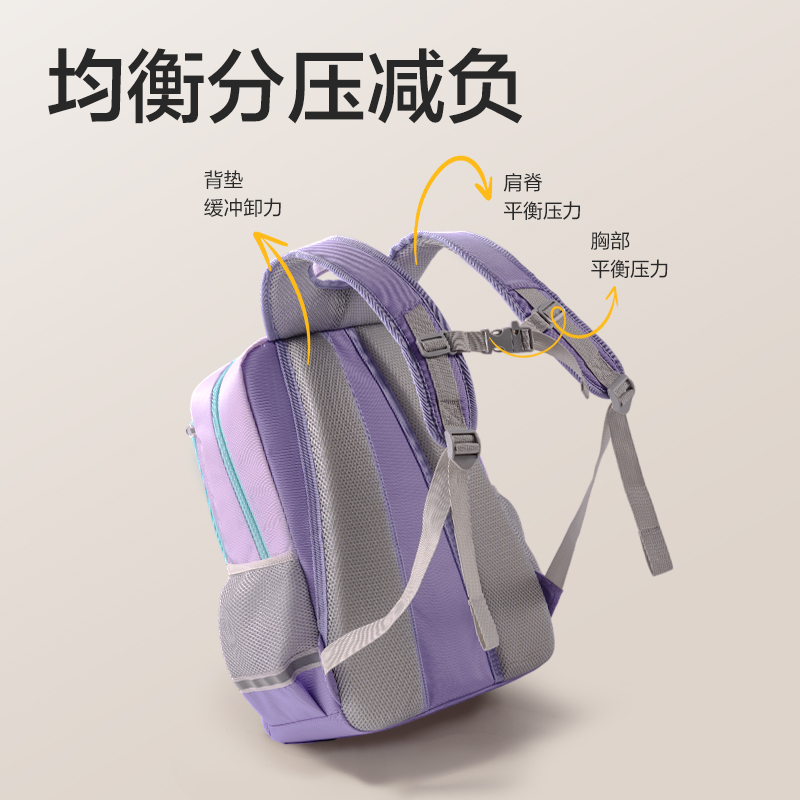 得力BB159出色系列學(xué)生書包(冰川灰)(個(gè))