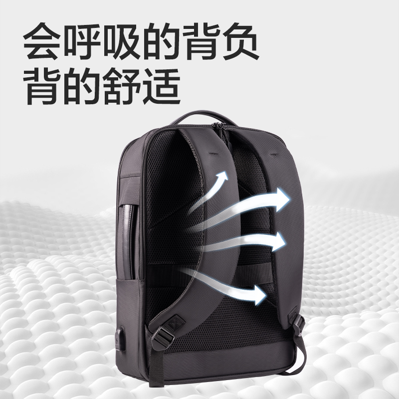 得力BG121A商務(wù)雙肩包(黑)(個(gè))