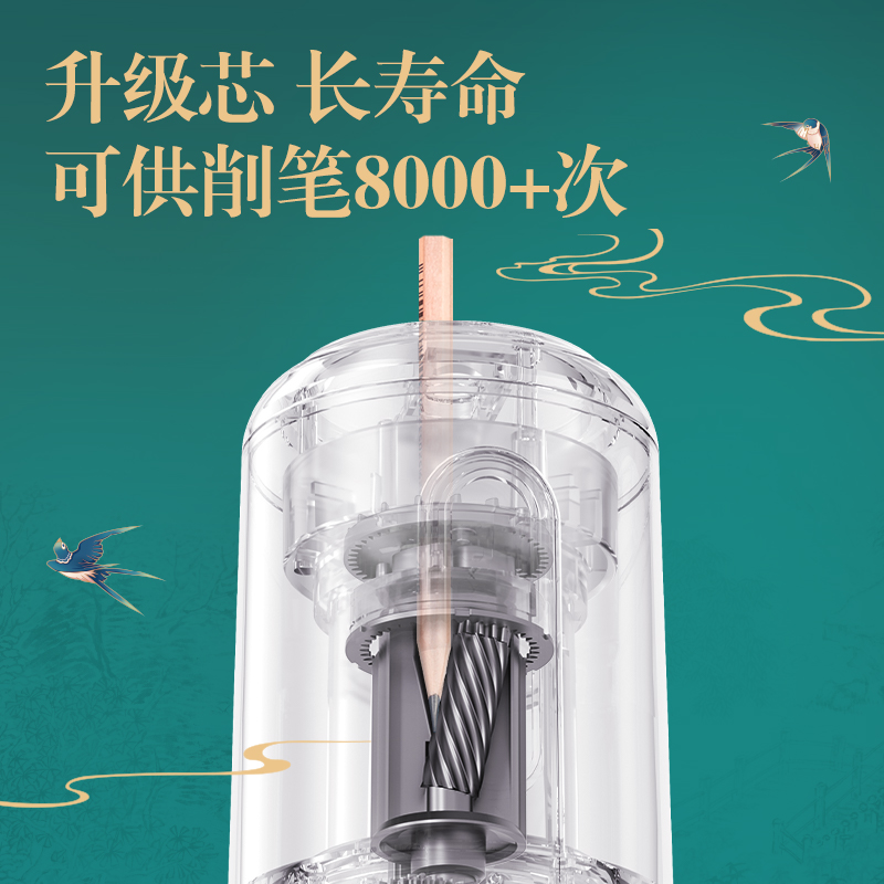 得力DF82東方文彩大口徑電動(dòng)削筆機(jī)(粉色)(臺(tái))