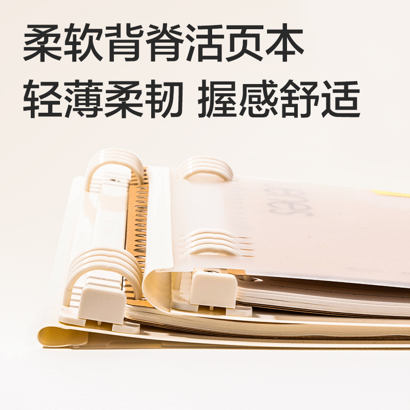 得力HA540-Q軟背脊活頁本(行紜紙?牛皮紙筆記本)(本)