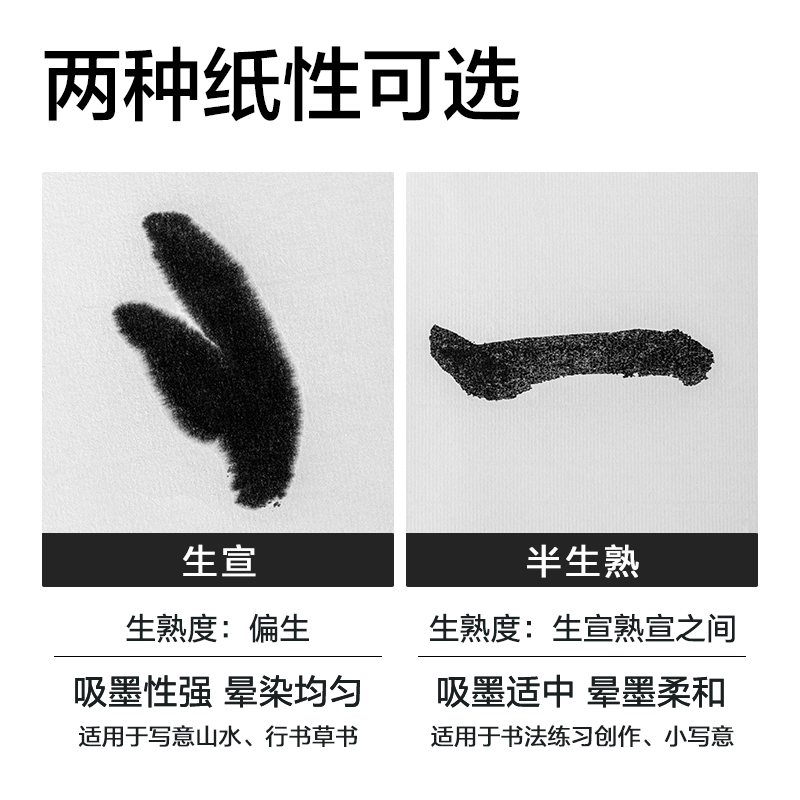 得力HW425-A書畫紙八開半生熟(白)(30張/袋)