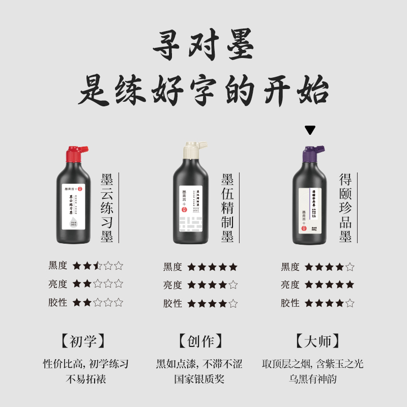 墨青言MY302-500一得閣聯(lián)名得頤珍品墨汁(500g)(黑)(盒)