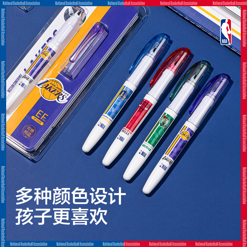 得力SF540NBA直液式學生鋼筆EF暗尖(可擦純藍)(1筆+1墨囊/卡)