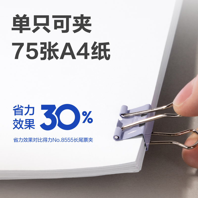 得力TP8555省力長(zhǎng)尾票夾5#(混)(筒)