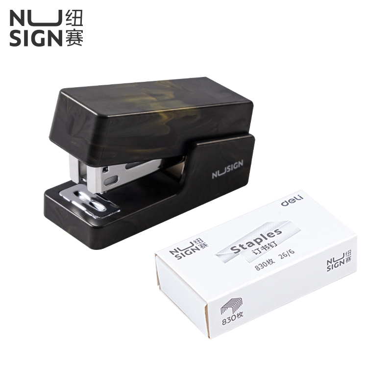 紐賽NS083C訂書機(jī)(黑色)(1臺(tái)訂書機(jī)+1盒釘)