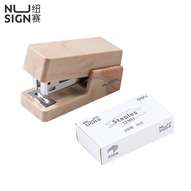 紐賽NS083C訂書機(jī)(棕色)(1臺(tái)訂書機(jī)+1盒釘)