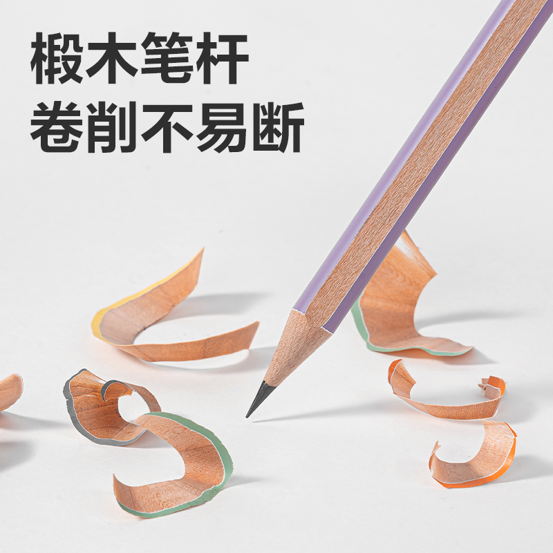 得力HC20-HB特粗桿捏捏筆書寫鉛筆HB(混)(8支/盒)