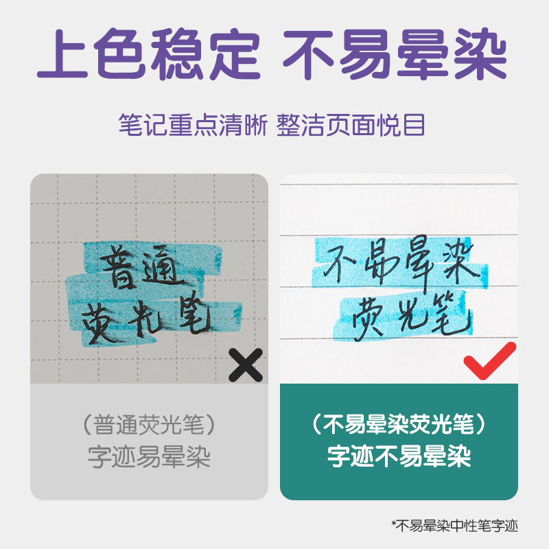 得力SK191抗暈染雙頭熒光筆-熒光筆綺彩色系(混)(6支/袋)