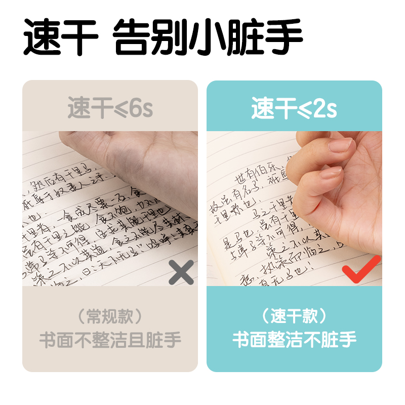 得力SA311插畫系列速干按動(dòng)IP中性筆0.5mmST頭(黑)(支)