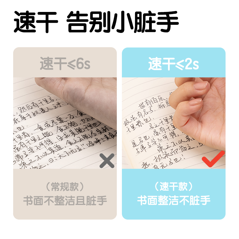 得力SA312插畫系列速干按動IP中性筆0.5mmST頭(黑)(支)