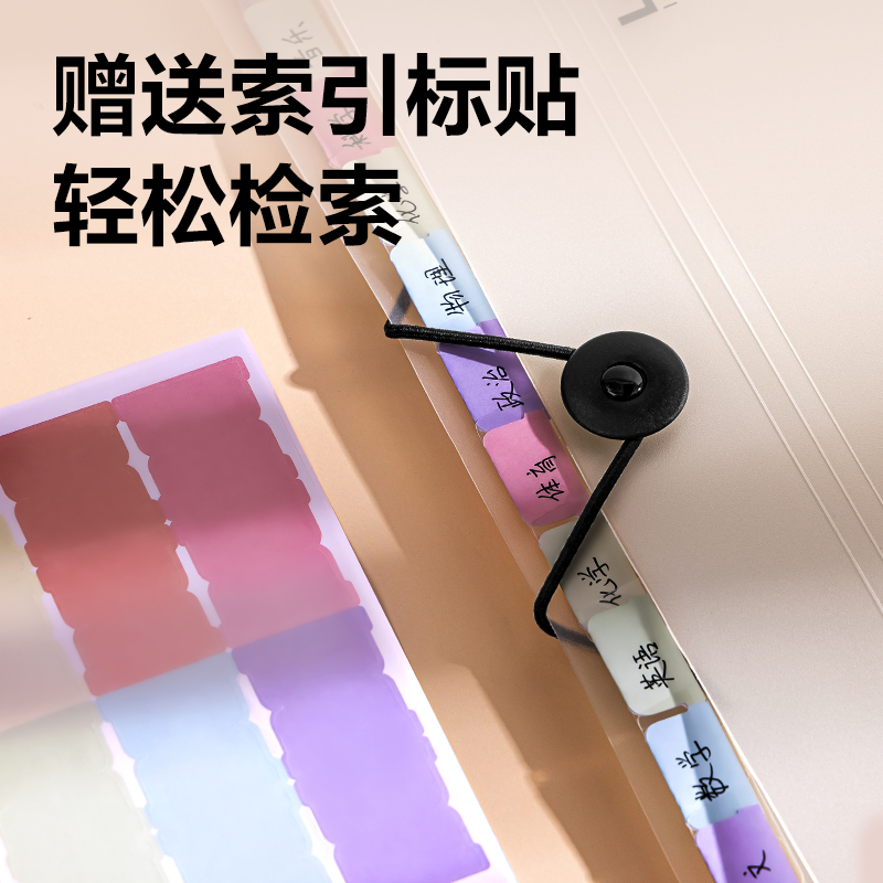 得力PM310-13線上爆款13格便攜風琴包(透明)個)