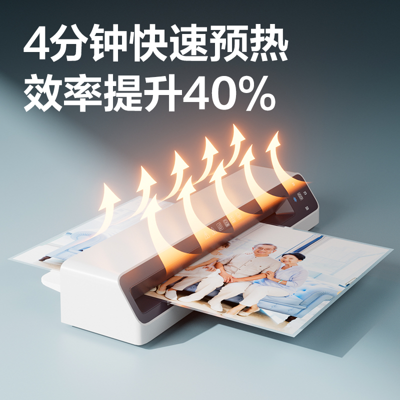 得力GQ303塑封機(白色)(臺)