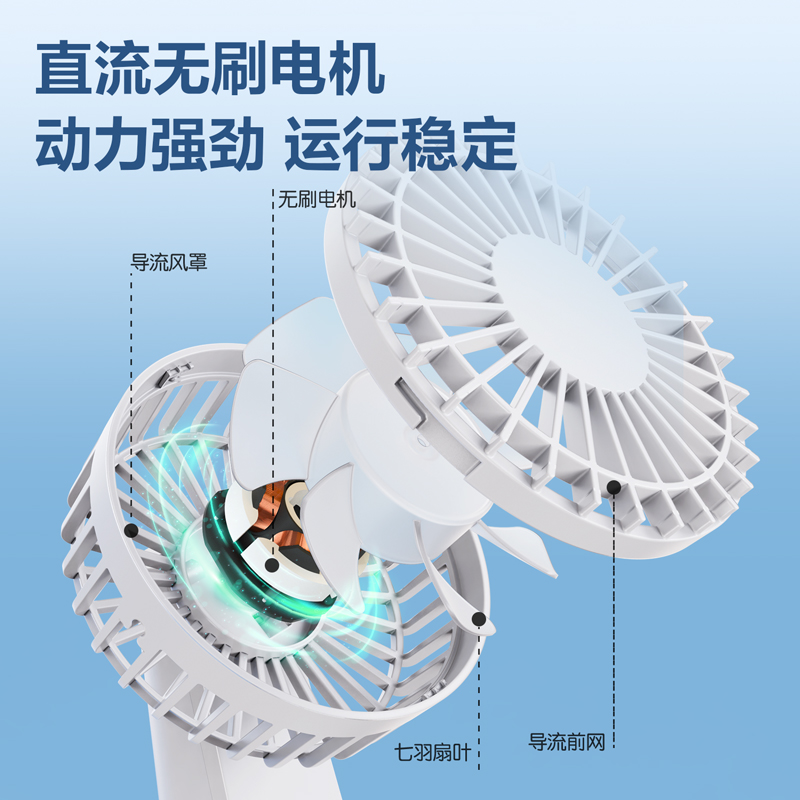 得力-LK100手持風(fēng)扇(白)(臺(tái))