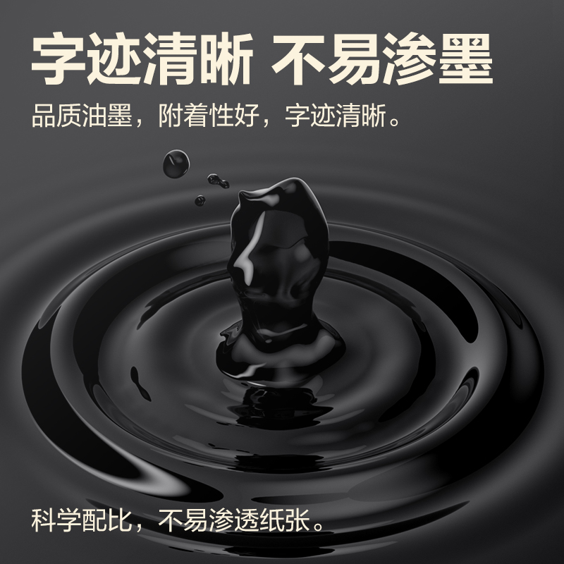 得力S08-G速干按動(dòng)個(gè)人中性筆0.5mmST頭(白色)(支)