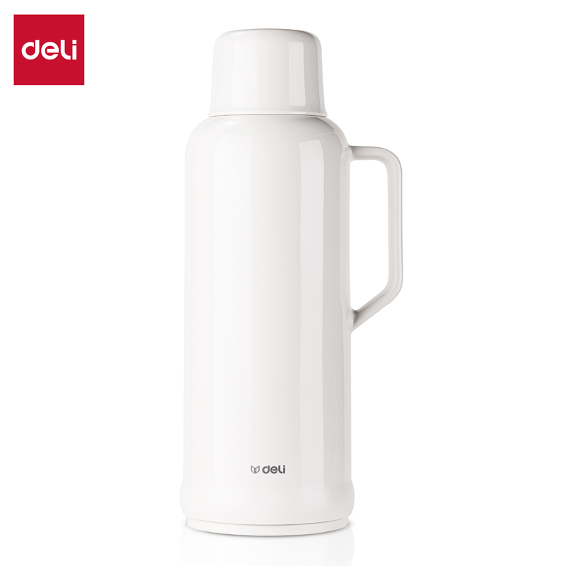 得力LL109-保溫壺-玻璃內(nèi)膽2L(白)(1個(gè)/彩盒)