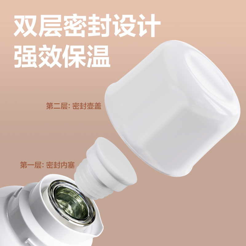 得力LL110-保溫壺-玻璃內(nèi)膽3.2L(白)(1個(gè)/彩盒)