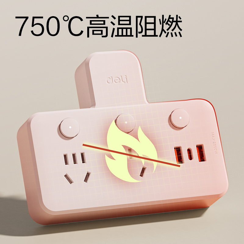 得力LU5009轉(zhuǎn)換器_2組+2A1C_彩盒裝(白)(個(gè))