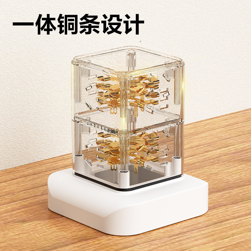 得力LU5052立式插座_8組2A2C_1.8米_彩盒(白)(個(gè))