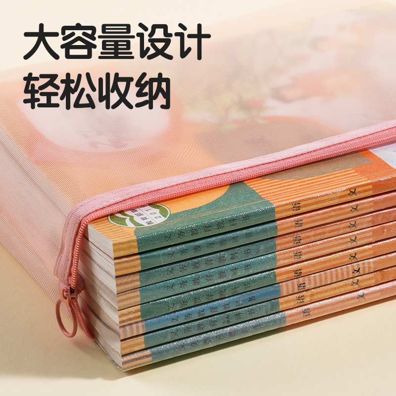 得力BA102A網(wǎng)紗拉鏈袋A4(混)(個)