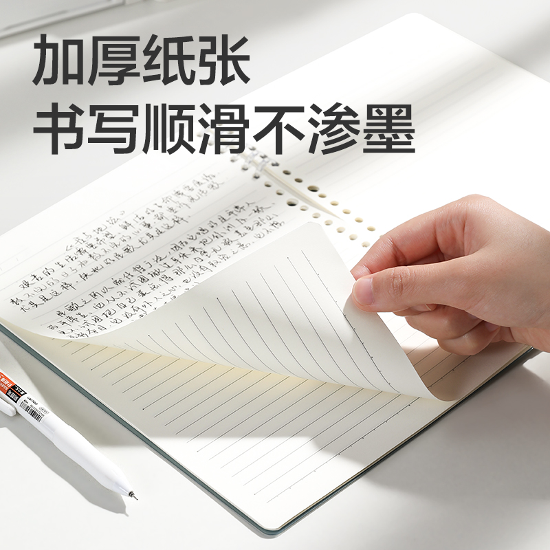 得力HB5-4可開(kāi)合活頁(yè)本PP殼(深紅-可開(kāi)合)(本)