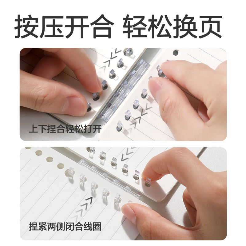 得力HA5-4可開(kāi)合活頁(yè)本PP殼(深紅-可開(kāi)合)(本)