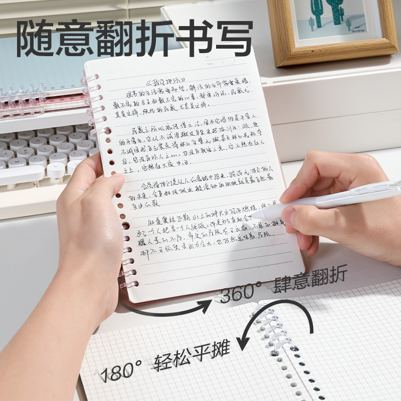 得力HA5-4可開合活頁本PP殼(深藍-可開合)(本)