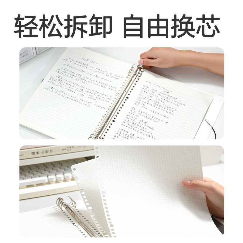 得力HA4-5飛盤扣活頁殼(透明-飛盤扣)(本)