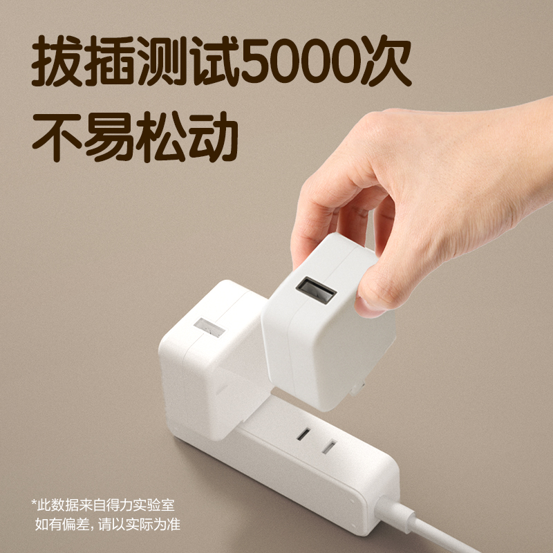 得力LX4004(0.8)插座4組2插_0.8米(PE袋)(白)(個(gè))