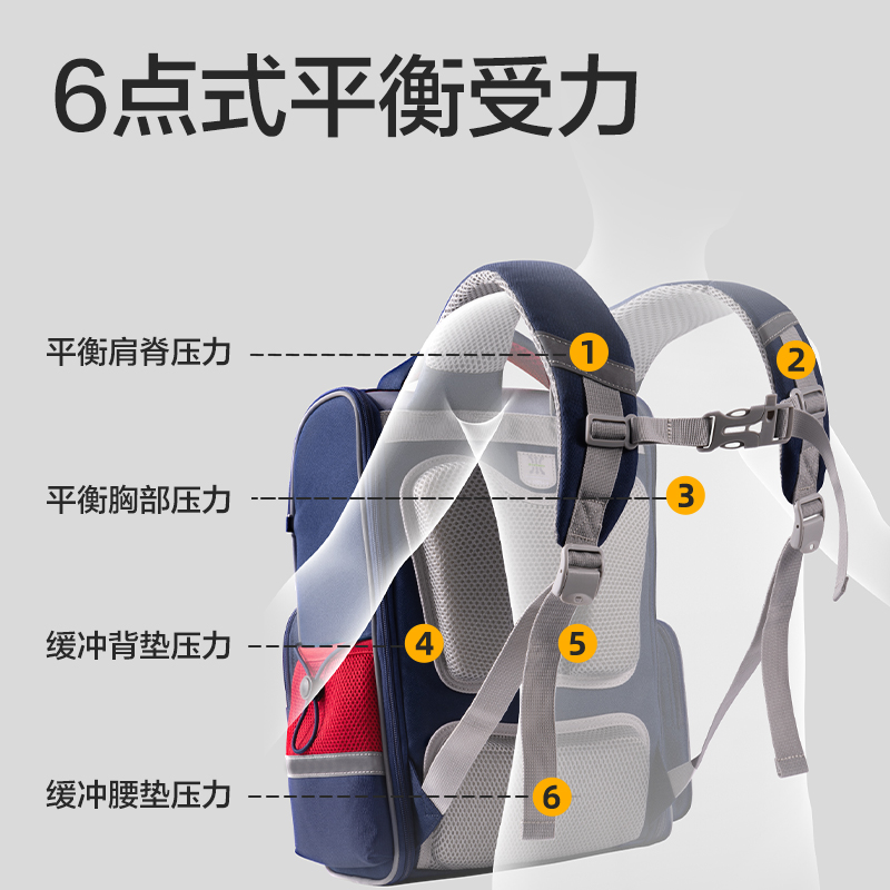 得力BB162A時尚學院款L號學生書包套裝(粉)(個)