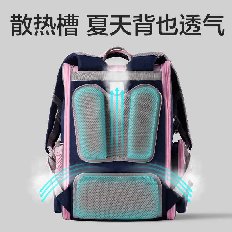 得力BB162B時尚學(xué)院款XL號學(xué)生書包套裝(藍(lán))(個)