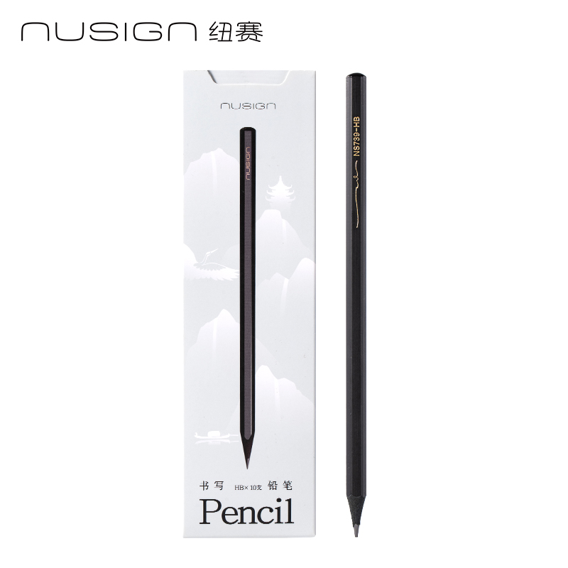紐賽NS739-HB六角桿紐賽鉛筆HB(黑)(10支/盒)