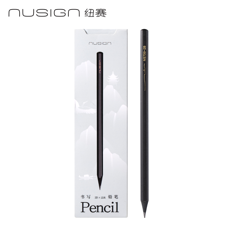 紐賽NS739-2B六角桿紐賽鉛筆2B(黑)(10支/盒)