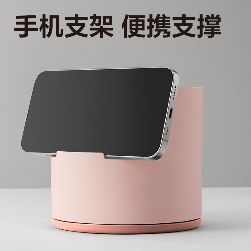 得力PK414分格旋轉(zhuǎn)筆筒(粉色)(個)