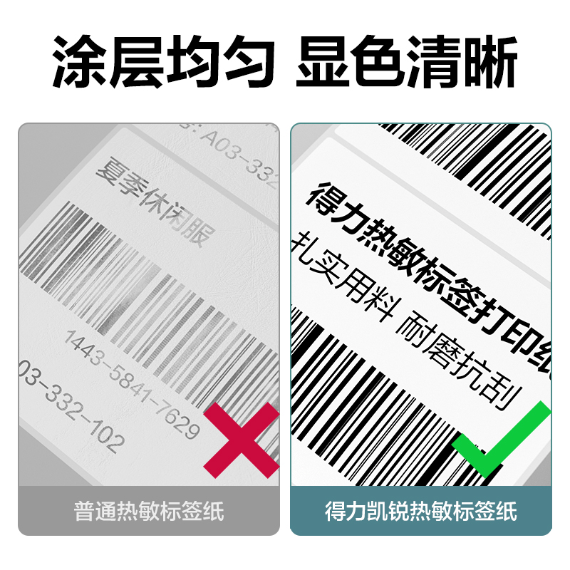 得力ZG268凱銳熱敏標(biāo)簽紙70*50-750枚(白)(2卷/筒)