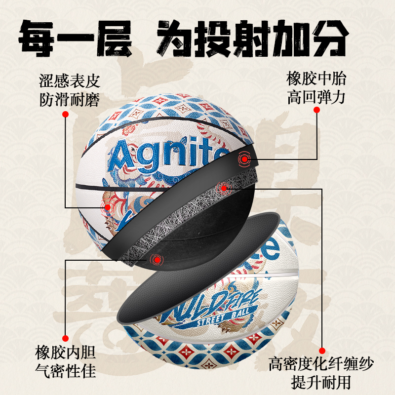 安格耐特FD138_7號(hào)國(guó)風(fēng)發(fā)泡PVC貼皮籃球(混色)(個(gè))