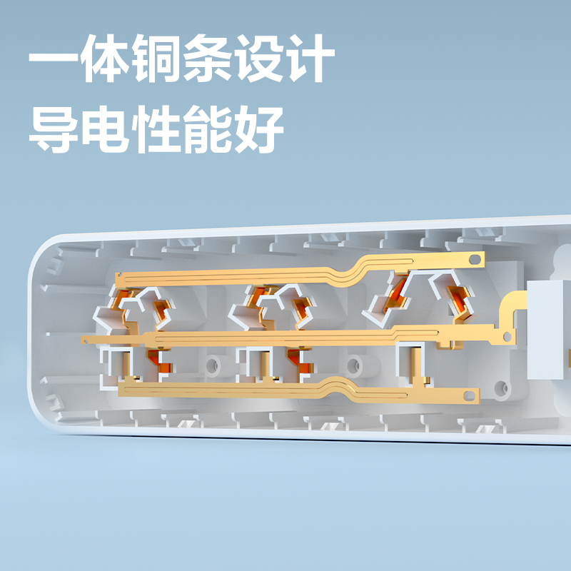 得力LX224S(1.8)大功率套裝_2組+3孔_1.8米_PE袋裝(白)(個)