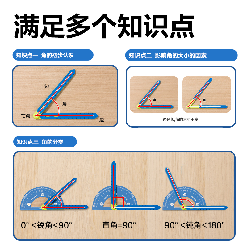 得力YX501學具磁力伸縮活動角演示器(混)(袋)