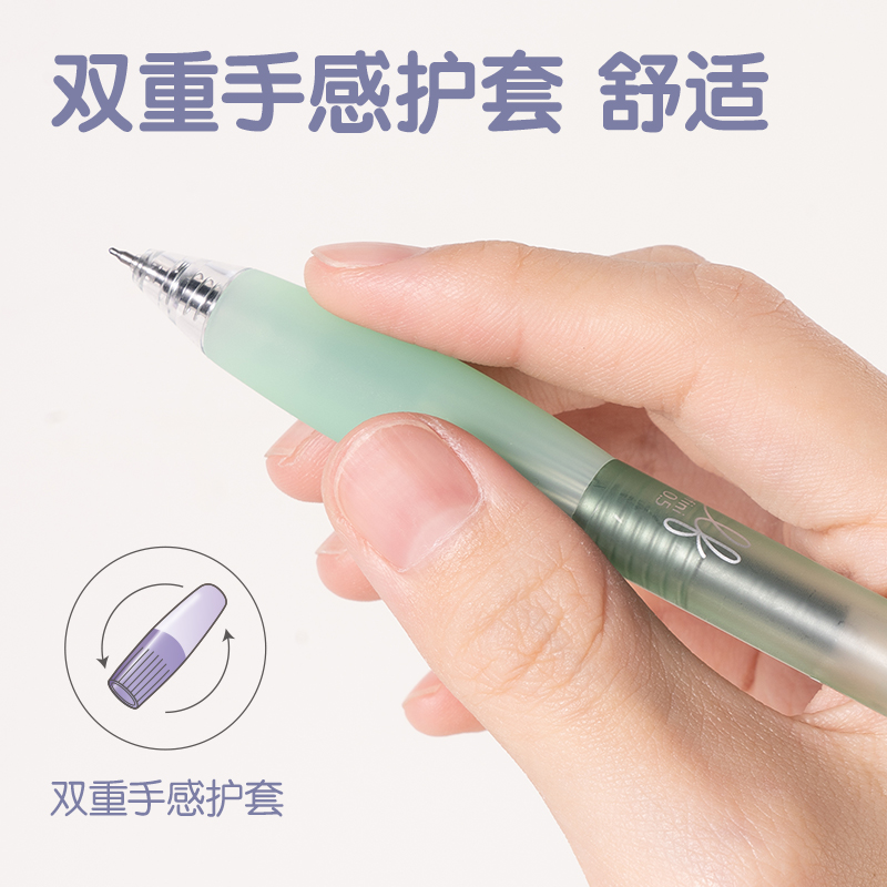 得力SA335速干按動(dòng)常規(guī)中性筆0.5mm雙球珠ST頭(黑)(支)