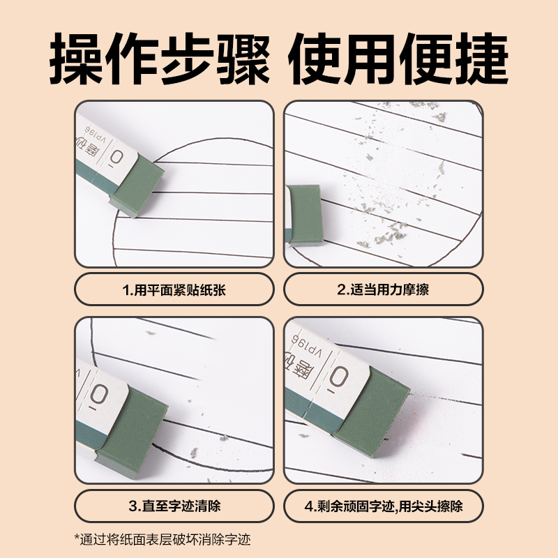 得力VP196美拉德色系磨砂橡皮擦（全砂）(混)(塊)